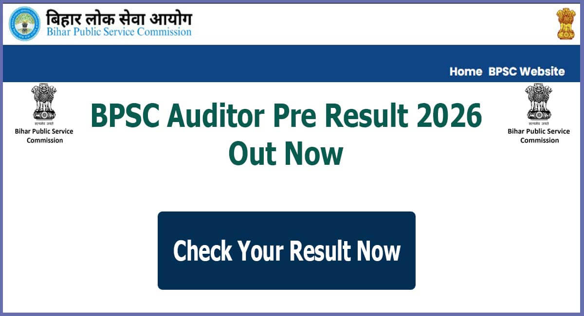 BPSC Auditor Pre Result 2026