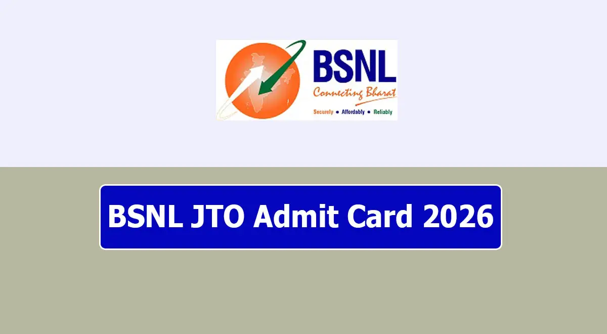 BSNL JTO Admit Card 2026