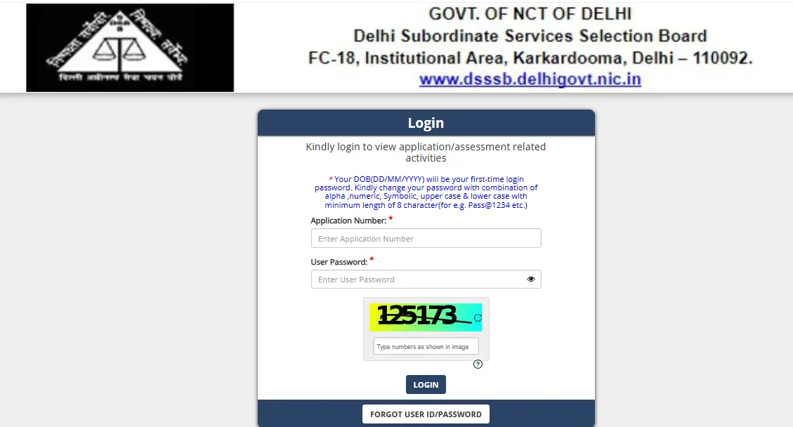 DSSSB Various Post Admit Card 2026