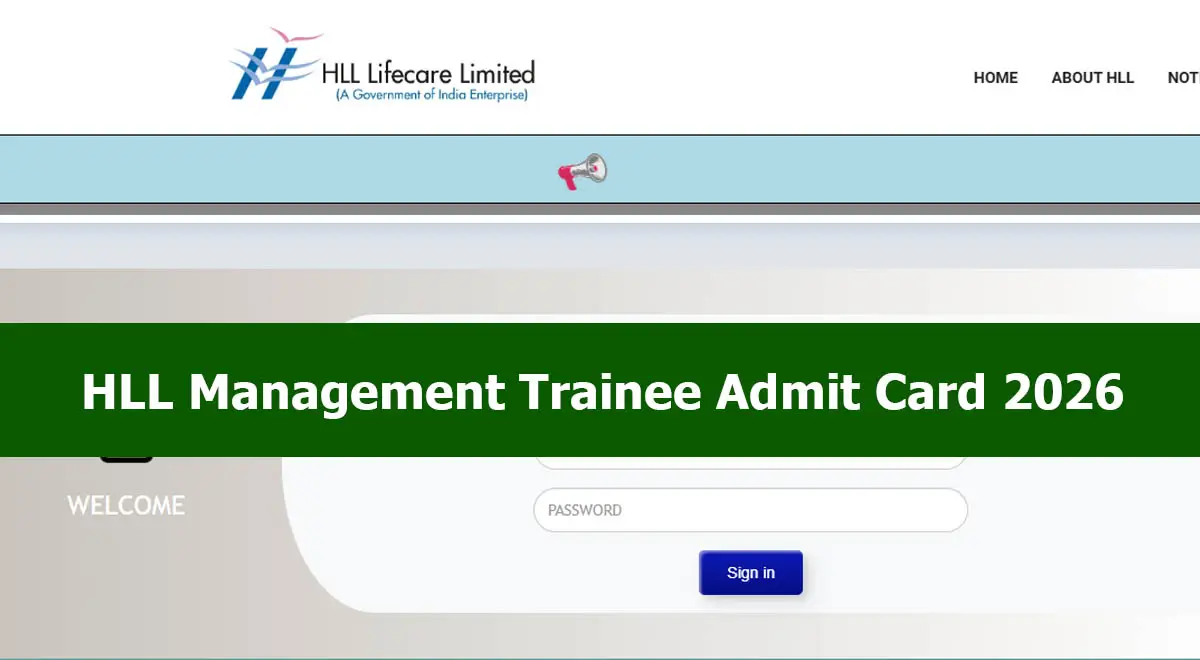 HLL Management Trainee Admit Card 2026