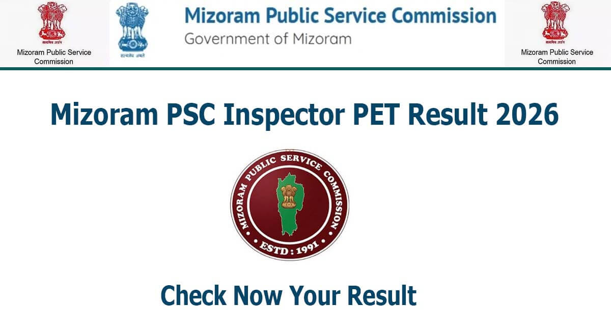 Mizoram PSC Inspector PET Result 2026