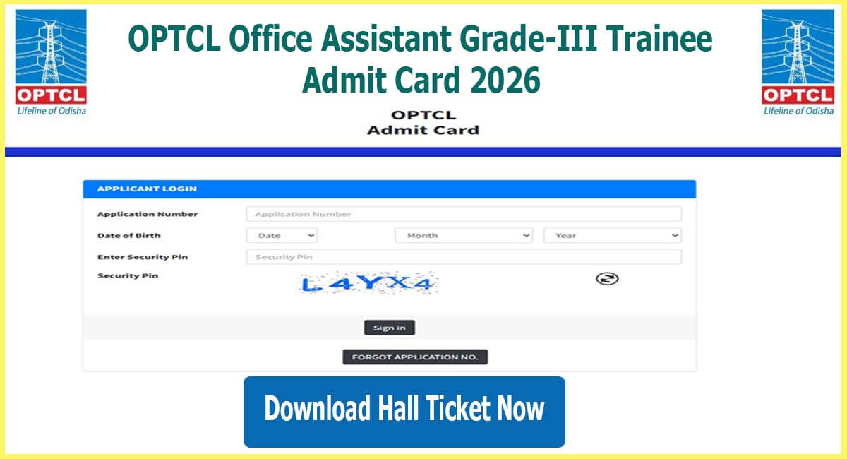 OPTCL Admit Card 2026