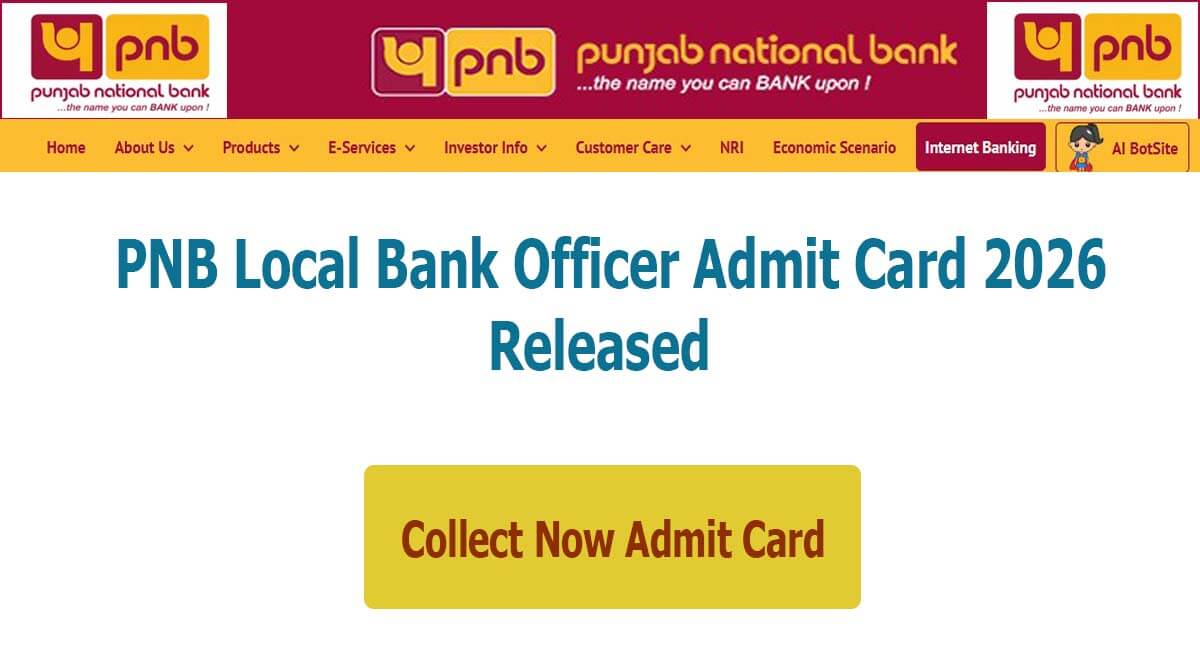PNB LBO Admit Card 2026
