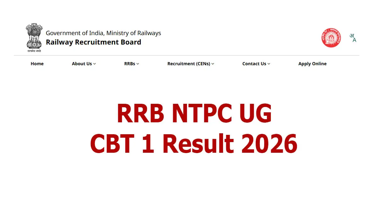 RRB NTPC UG CBT 1 Result 2026
