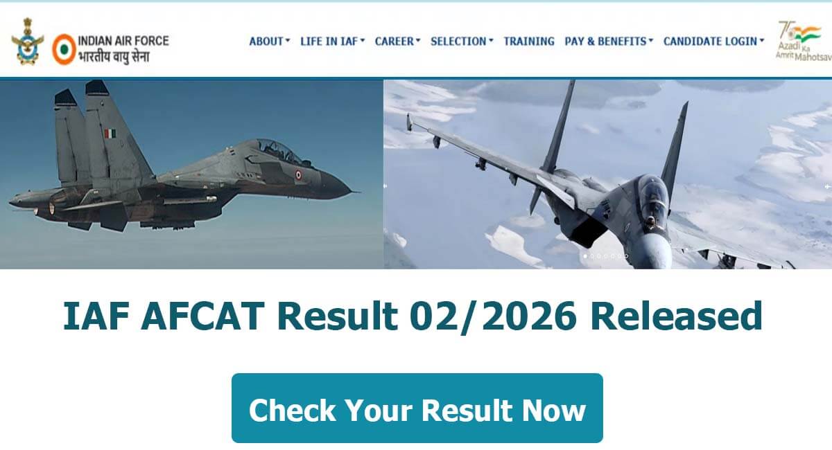 AFCAT 02 Result 2026