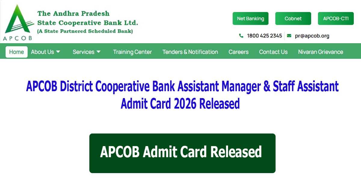 APCOB Admit Card 2026