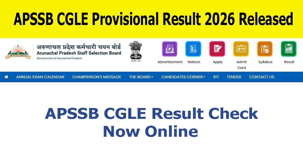 APSSB CGLE Provisional Result 2026