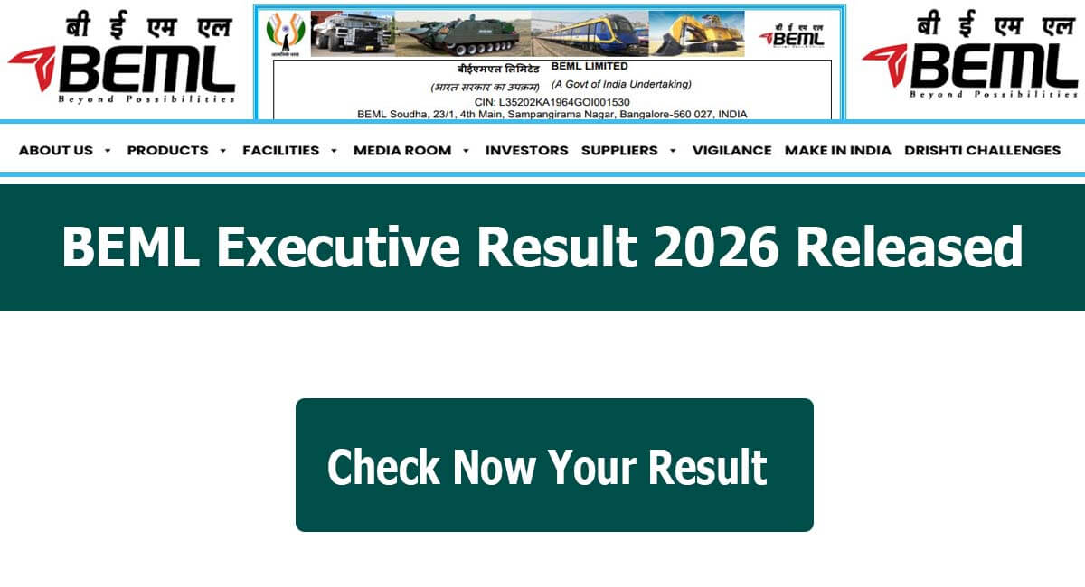 BEML Executive Result 2026