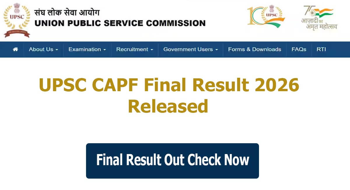 CAPF Final Result 2026