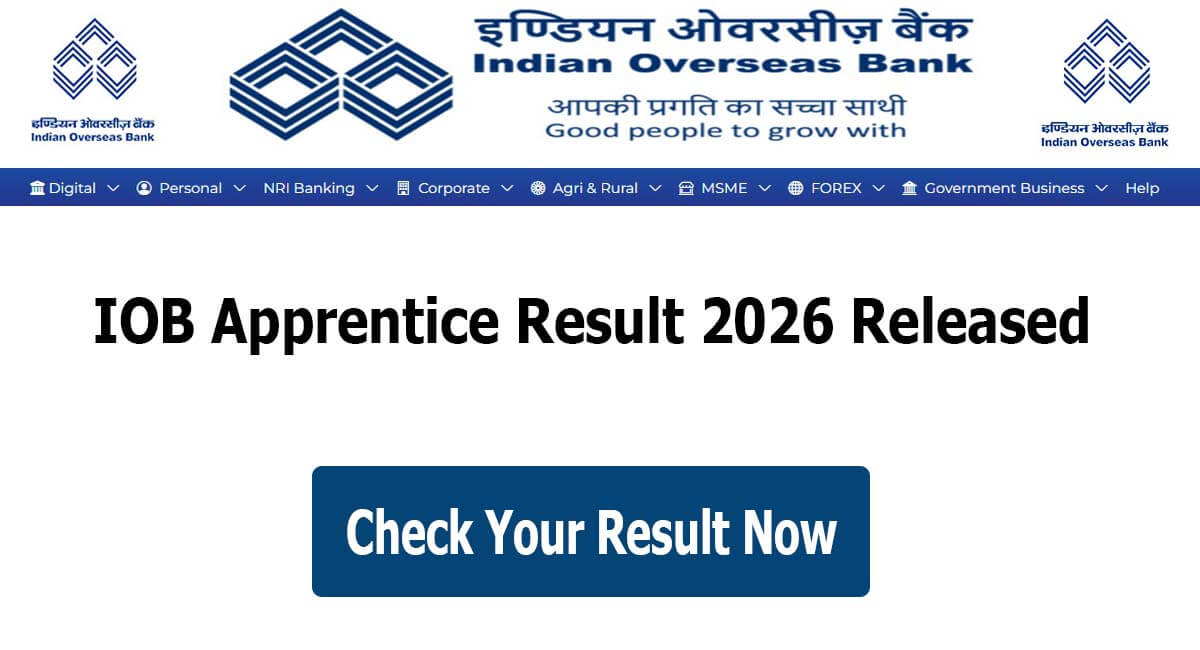 IOB Apprentice Result 2026