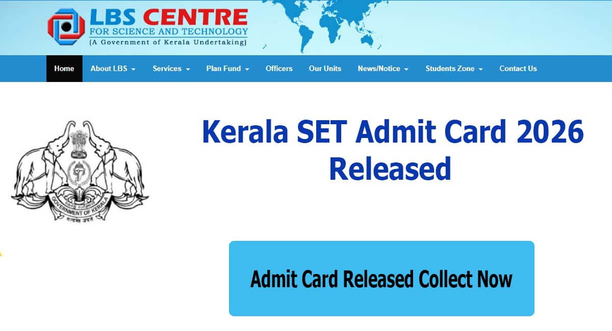 Kerala SET Admit Card 2026