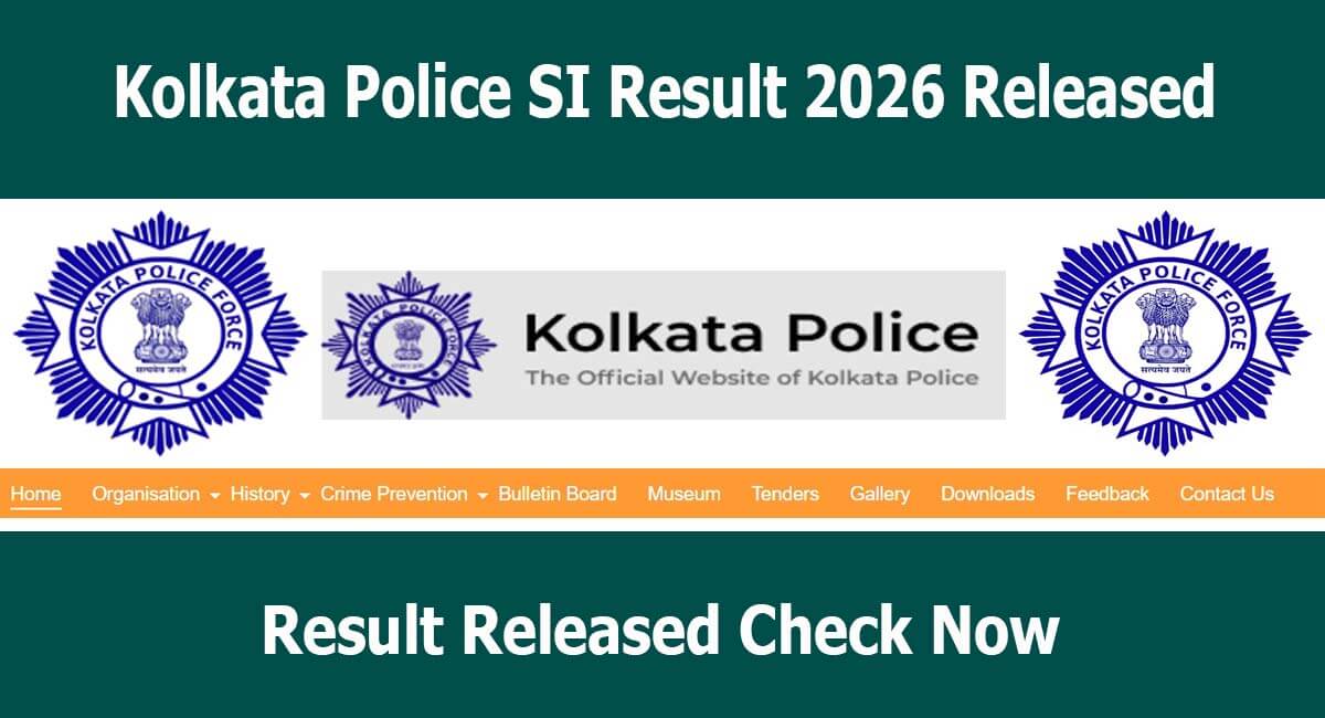 Kolkata Police SI Result 2026