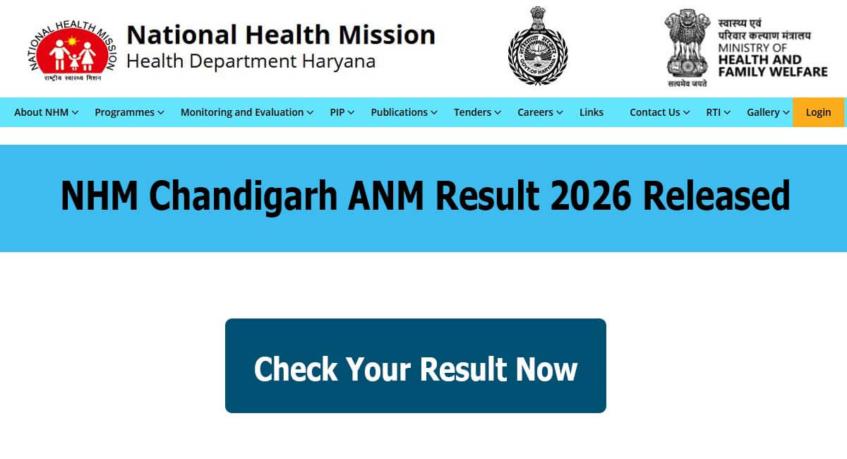 NHM Chandigarh ANM Result 2026
