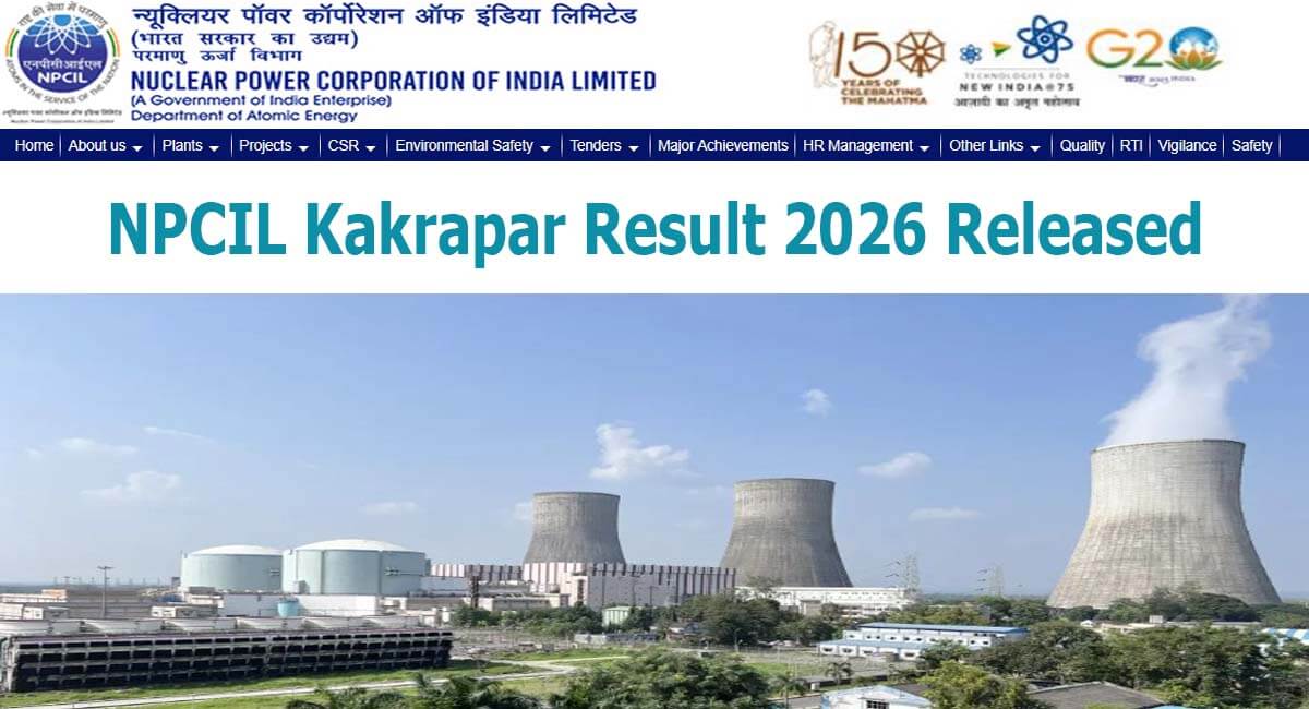 NPCIL Kakrapar Result 2026