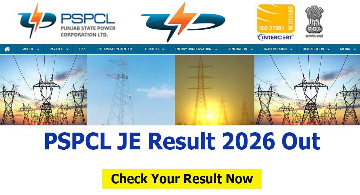 PSPCL JE Result 2026