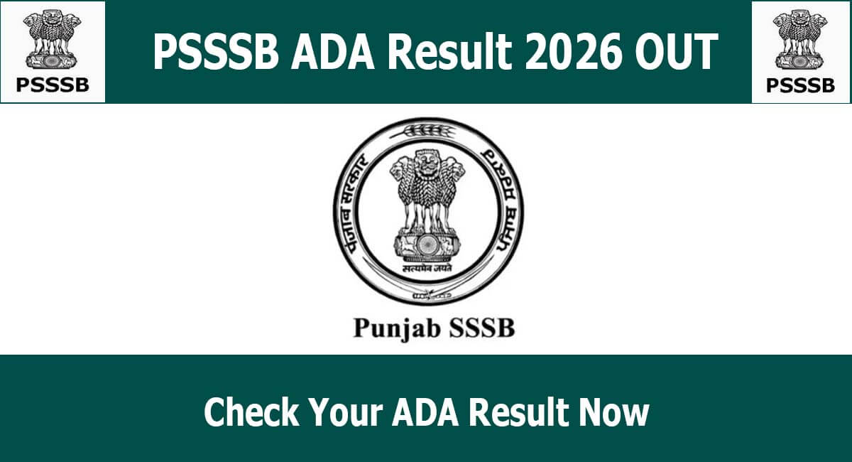 PSSSB ADA Result 2026