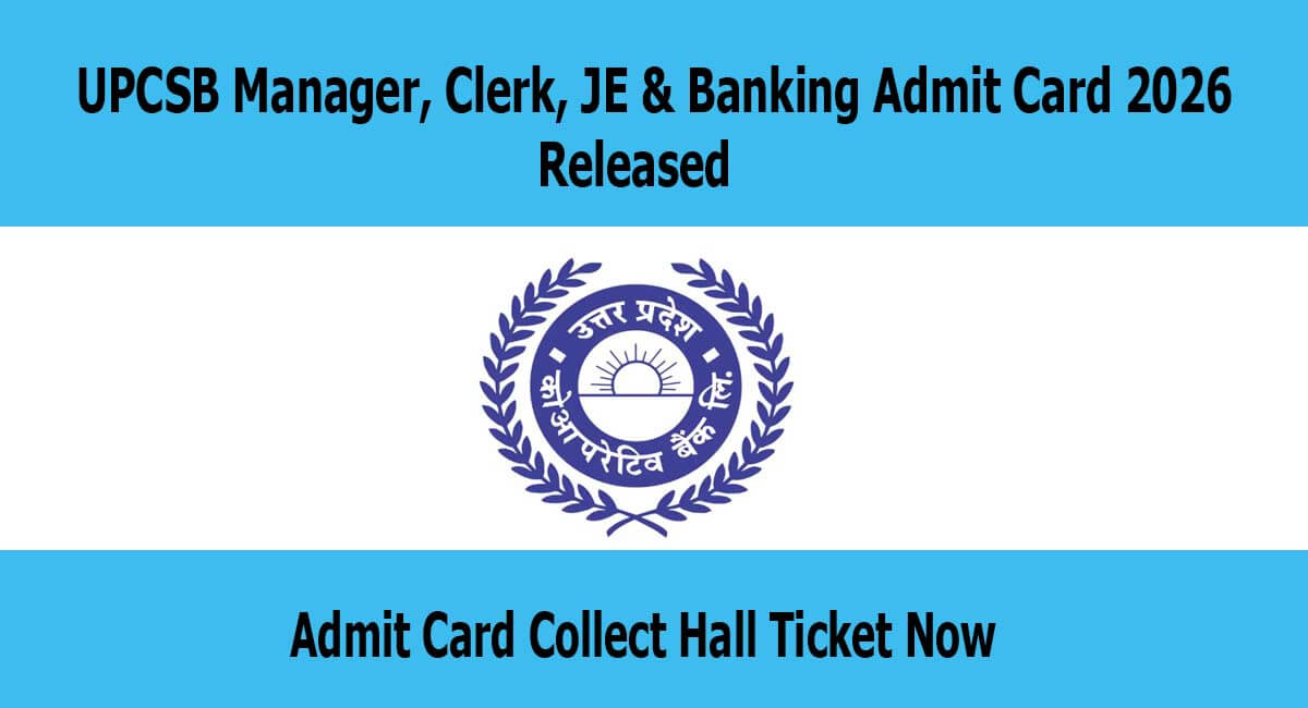 UPCISB Various Post Admit Card 2026