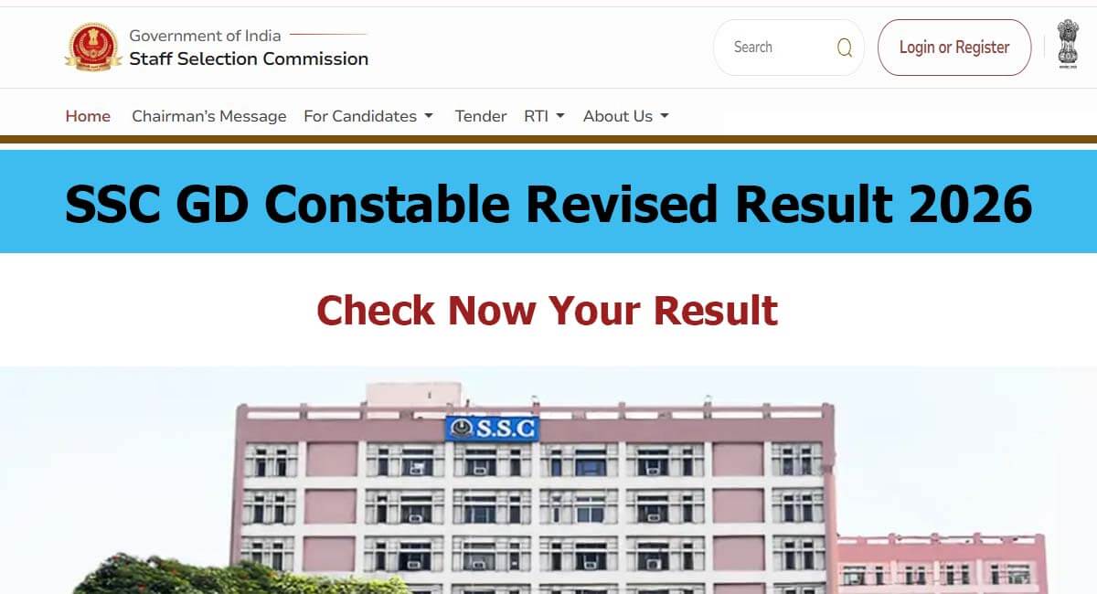 SSC GD Constable Revised Result 2026